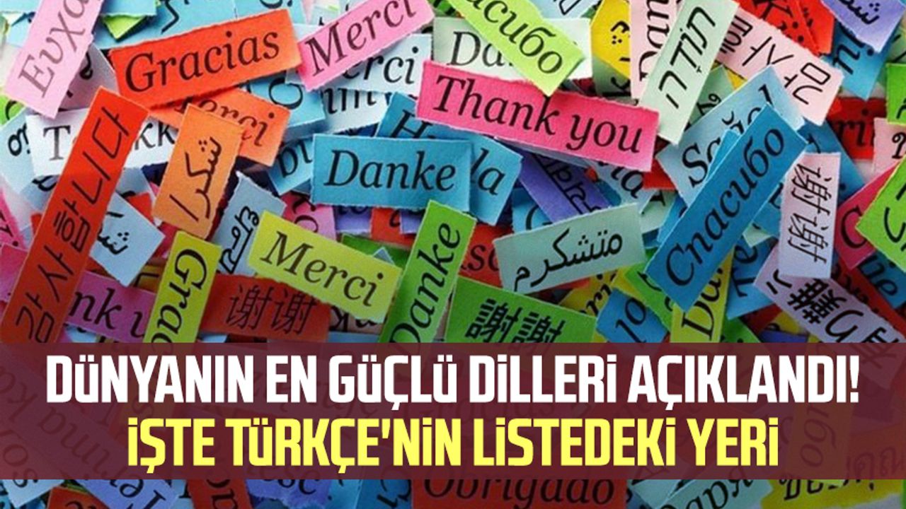 Dünyanın en güçlü dilleri açıklandı! İşte Türkçe'nin listedeki yeri