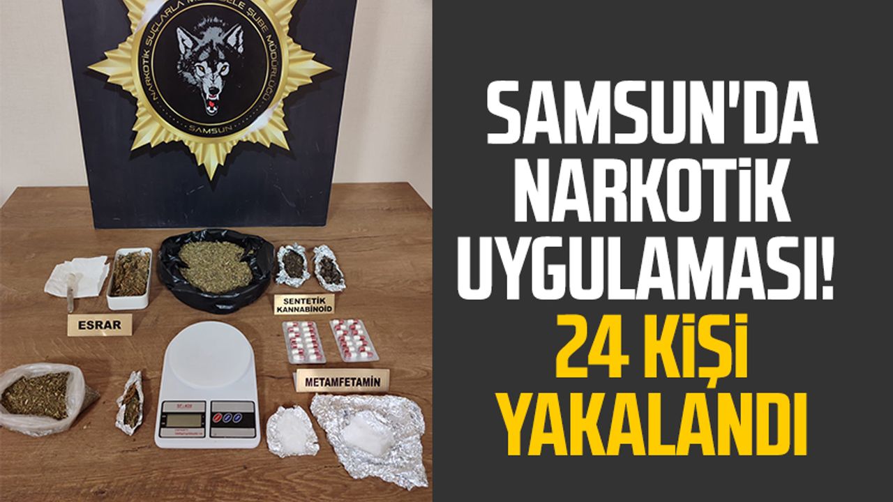 Samsun'da narkotik uygulaması! 24 kişi yakalandı