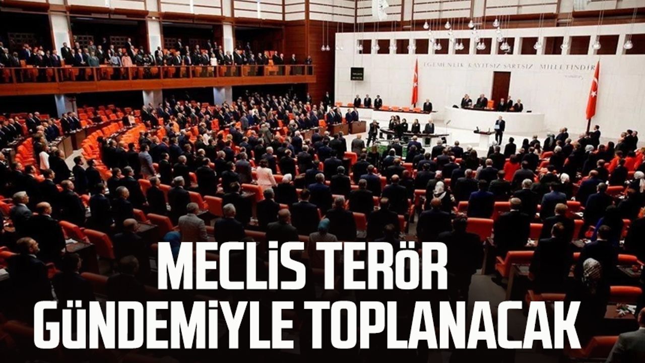 Meclis terör gündemiyle toplanacak