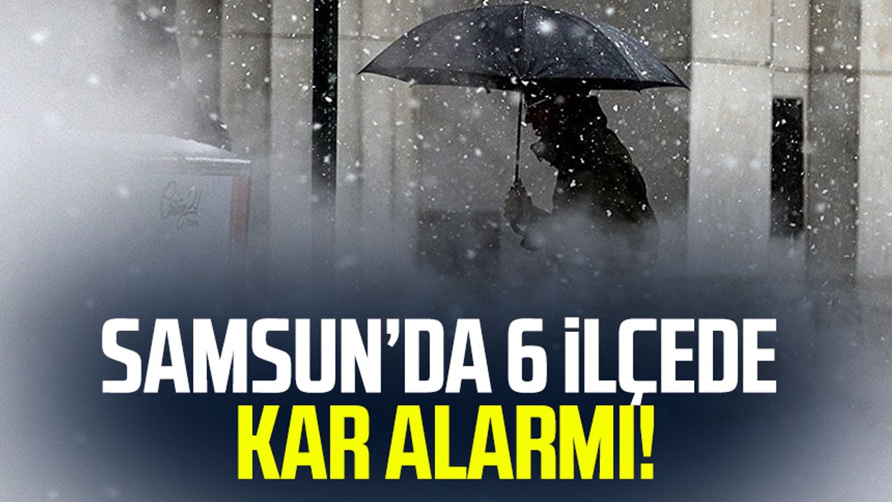 Samsun'da 6 ilçede kar alarmı!