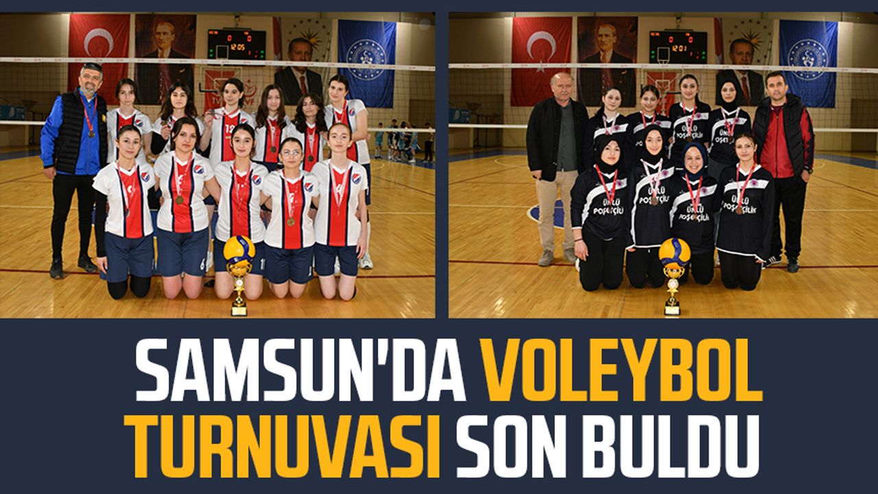 Samsun'da voleybol turnuvası son buldu