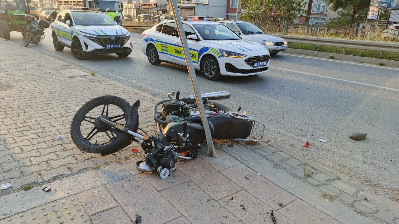 Samsun'da korkunç kaza! Kuryeye çarpıp kaçtı