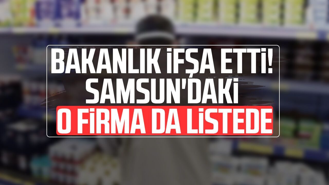 Bakanlık ifşa etti! Samsun'daki o firma da listede