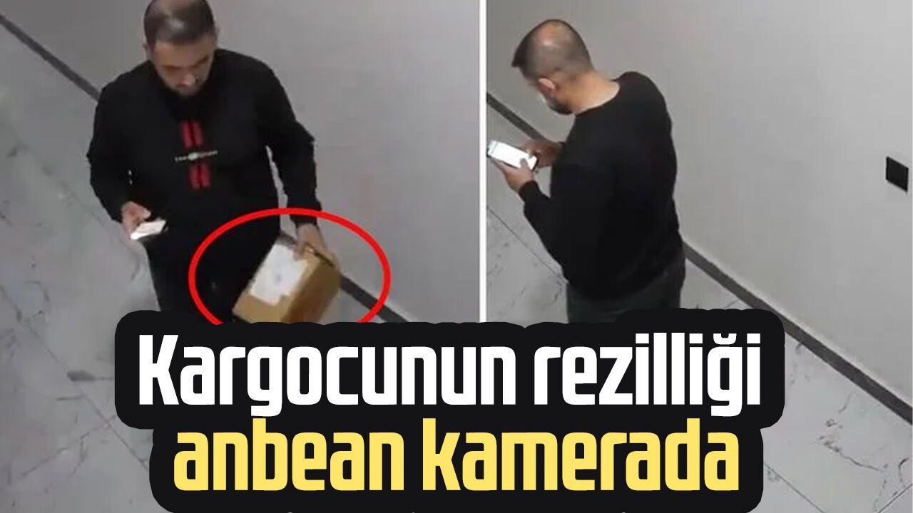 Kargocunun rezilliği anbean kamerada