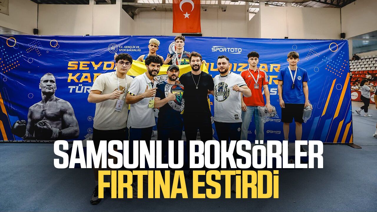 Samsunlu boksörler fırtına estirdi