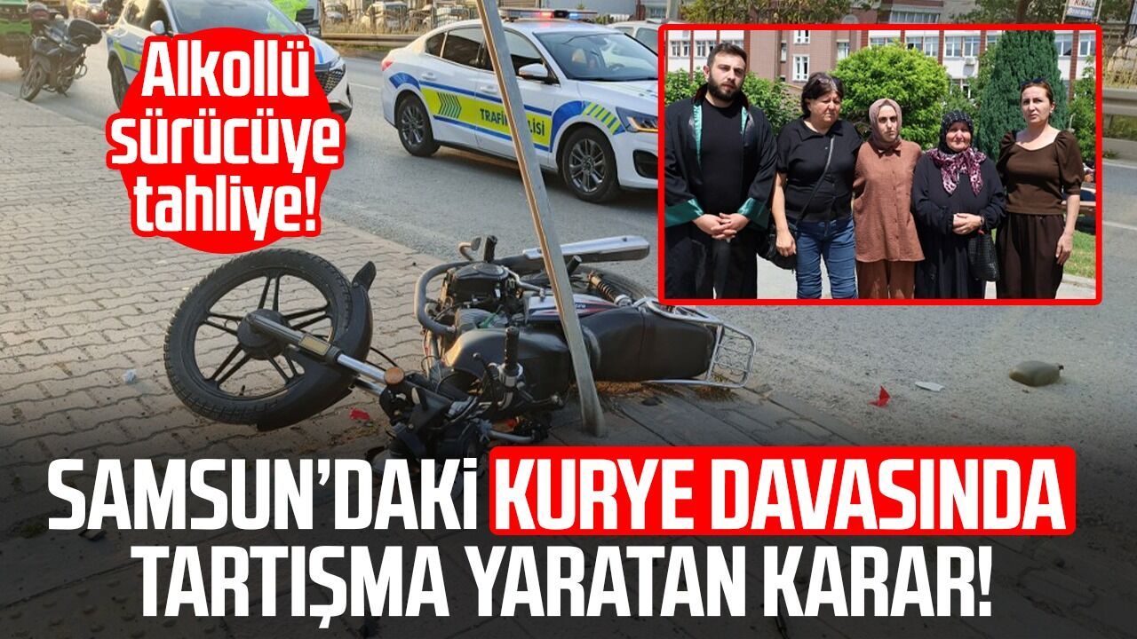 Samsun'da alkollü sürücünün çarptığı kuryenin ölümünde sanık tahliye edildi