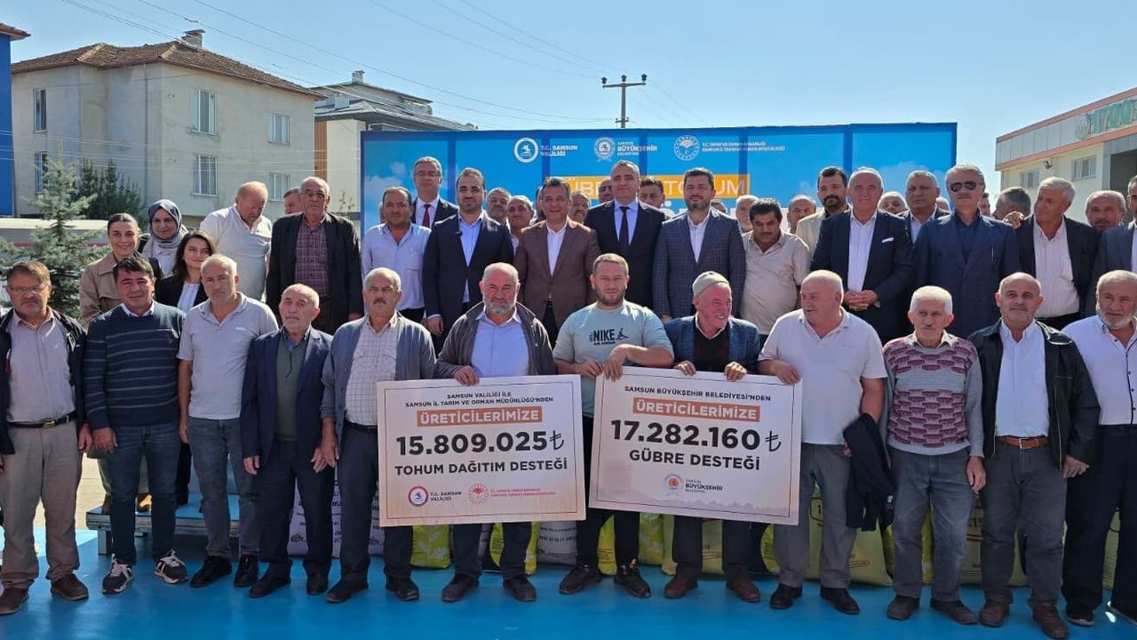 Samsun’da üreticilere 33 milyon liralık tarım desteği