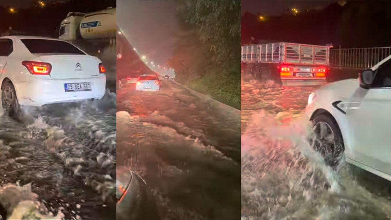 Samsun’da sağanak vurdu! Atakum’da yollar göle döndü