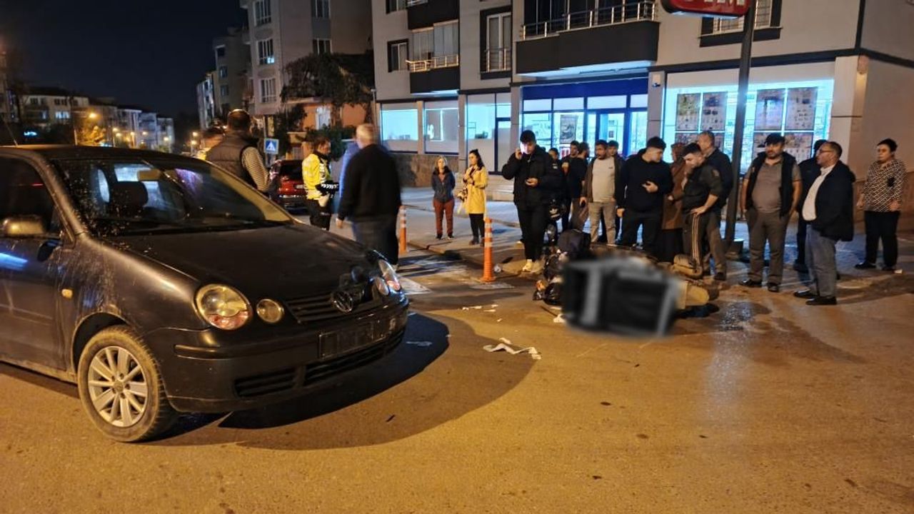 Samsun’da sipariş yolunda kaza! Kurye yaralandı