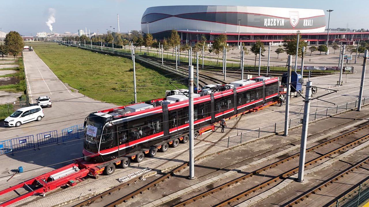 Samsun'a yeni tramvay teslimatı