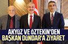 Erkan Akyüz ve Haydar Öztekin'den Başkan Hüseyin Dündar'a ziyaret