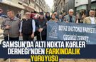 Samsun'da Altı Nokta Körler Derneği'nden farkındalık yürüyüşü