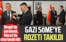 Bingöl'de yaralandı, Havza'da onurlandırıldı: Gazi Ahmet Söme'ye rozeti takıldı