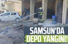 Samsun Çarşamba'da depo yangını!