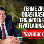Terme Ziraat Odası Başkanı Ferda Ergün'den fındık fiyatlarına tepki