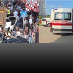 Samsun’da korkutan kaza! Otomobil arada sıkıştı