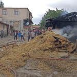 Samsun’da facia gibi yangın! 7 ton buğday yandı