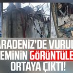 Karadeniz'de vurulan geminin görüntüleri ortaya çıktı