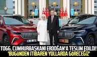 İlk yerli otomobil Togg, Cumhurbaşkanı Erdoğan'a teslim edildi! 'Bugünden itibaren yollarda göreceğiz'