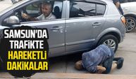 Samsun'da trafikte hareketli dakikalar