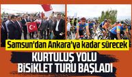 Samsun'dan Ankara'ya kadar sürecek Kurtuluş Yolu Bisiklet Turu başladı