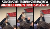 Samsunspor-Trabzonspor maçında Atatürklü Arma'ya büyük saygısızlık!