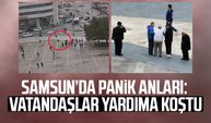 Merdivenden inerken düşen 2 kişinin yardımına vatandaşlar koştu
