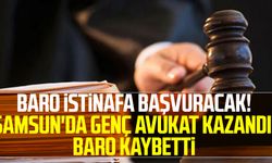 Baro istinafa başvuracak! Samsun'da genç avukat kazandı, baro kaybetti