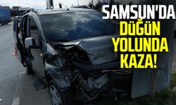 Samsun'da düğün yolunda kaza!