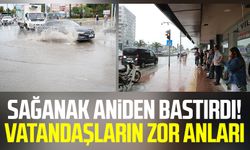 Samsun'da sağanak yağmur aniden bastırdı! Vatandaşların zor anları