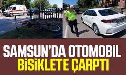Samsun'da otomobil bisiklete çarptı:2 yaralı