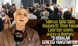 Samsun Tabip Odası Başkanı Dr. Ömer Faysal Çadır'dan sistem arızası açıklaması: "O iddialar gerçeği yansıtmıyor"