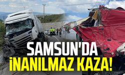 Samsun'da inanılmaz kaza!