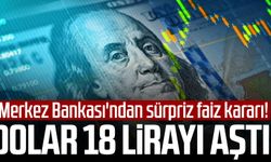 Merkez Bankası'nın sürpriz faiz hamlesinin ardından dolar 18 lirayı aştı!