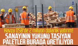 Havza OSB'de 2 milyon dolarlık yatırım! Sanayinin yükünü taşıyan paletler burada üretiliyor