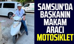 Samsun haber | Samsun'da başkanın makam aracı motosiklet