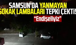Samsun'da yanmayan sokak lambaları tepki çekti!