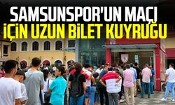 Samsunspor'un maçı için uzun bilet kuyruğu