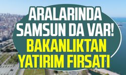 Aralarında Samsun da var! Bakanlıktan yatırım fırsatı