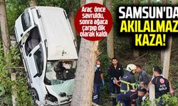 Samsun'da akılalmaz kaza!
