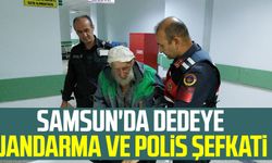 Samsun'da dedeye jandarma ve polis şefkati