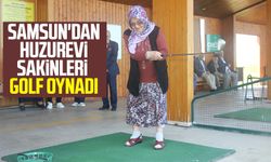 Samsun'dan huzurevi sakinleri golf oynadı