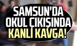 Samsun'da lisede okul çıkışında kanlı kavga!