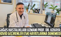 Göğüs Hastalıkları Uzmanı Prof. Dr. Şevket Özkaya: "Kovid geçirenler eski hayatlarına dönemedi"