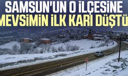 Samsun'un o ilçesine mevsimin ilk karı yağdı!