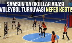 Samsun'da okullar arası voleybol turnuvası nefes kesti!