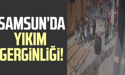 Samsun'da Anakent İş Merkezi'nin yıkımında gergin dakikalar!