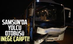 Samsun'da yolcu otobüsü ineğe çarptı!