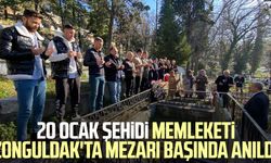 20 Ocak şehidi Muzaffer Badalıoğlu memleketi Zonguldak'ta mezarı başında anıldı