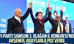 İYİ Parti Samsun 3. Olağan İl Kongresi'nde Akşener, adaylarla poz verdi